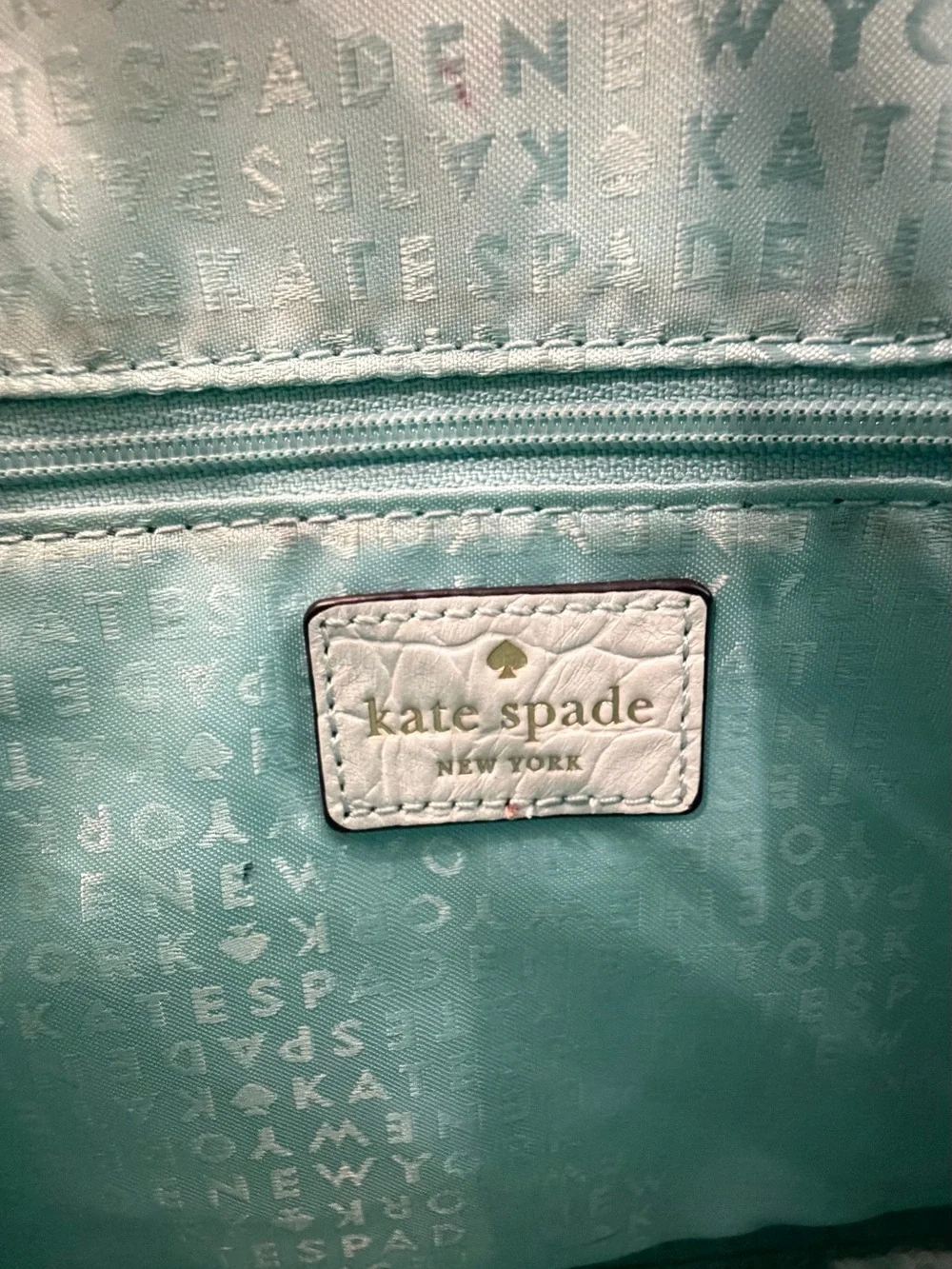 kate spade Croc-Embossed Dome Satchel in Mint